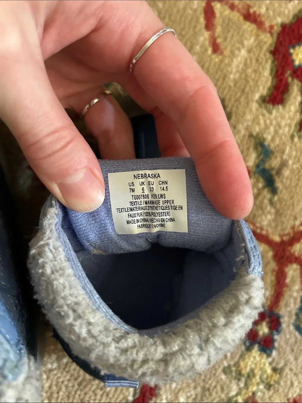 Stride Rite Size 7 Kids Waterproof Winter Boots - Light Purple/Gray